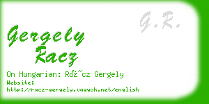 gergely racz business card